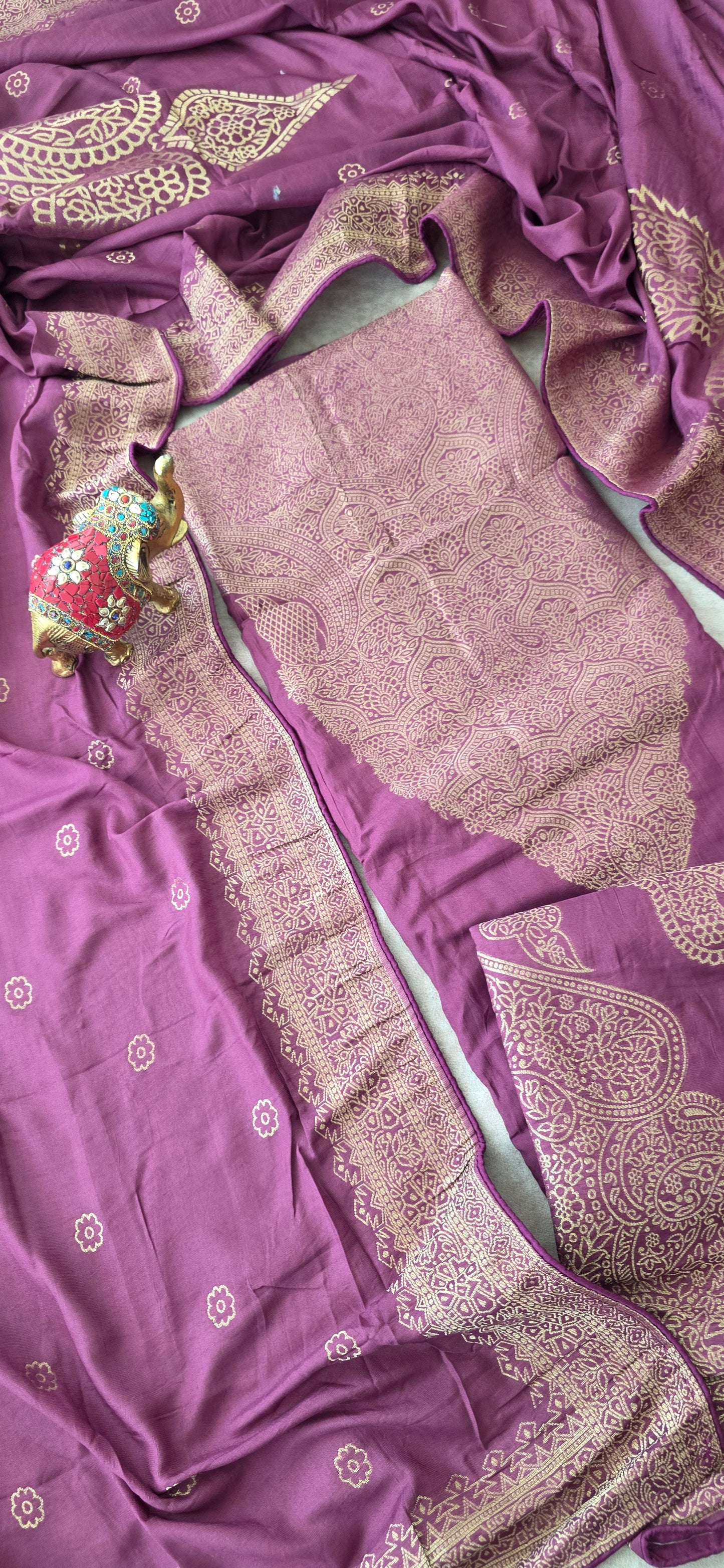 Premium soft banarasi silk set - pink