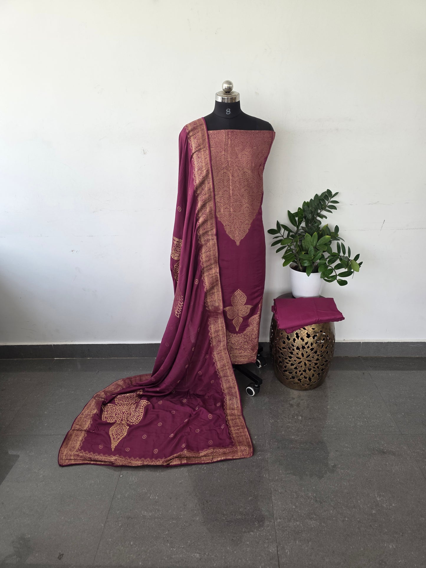 Premium soft banarasi silk set - pink