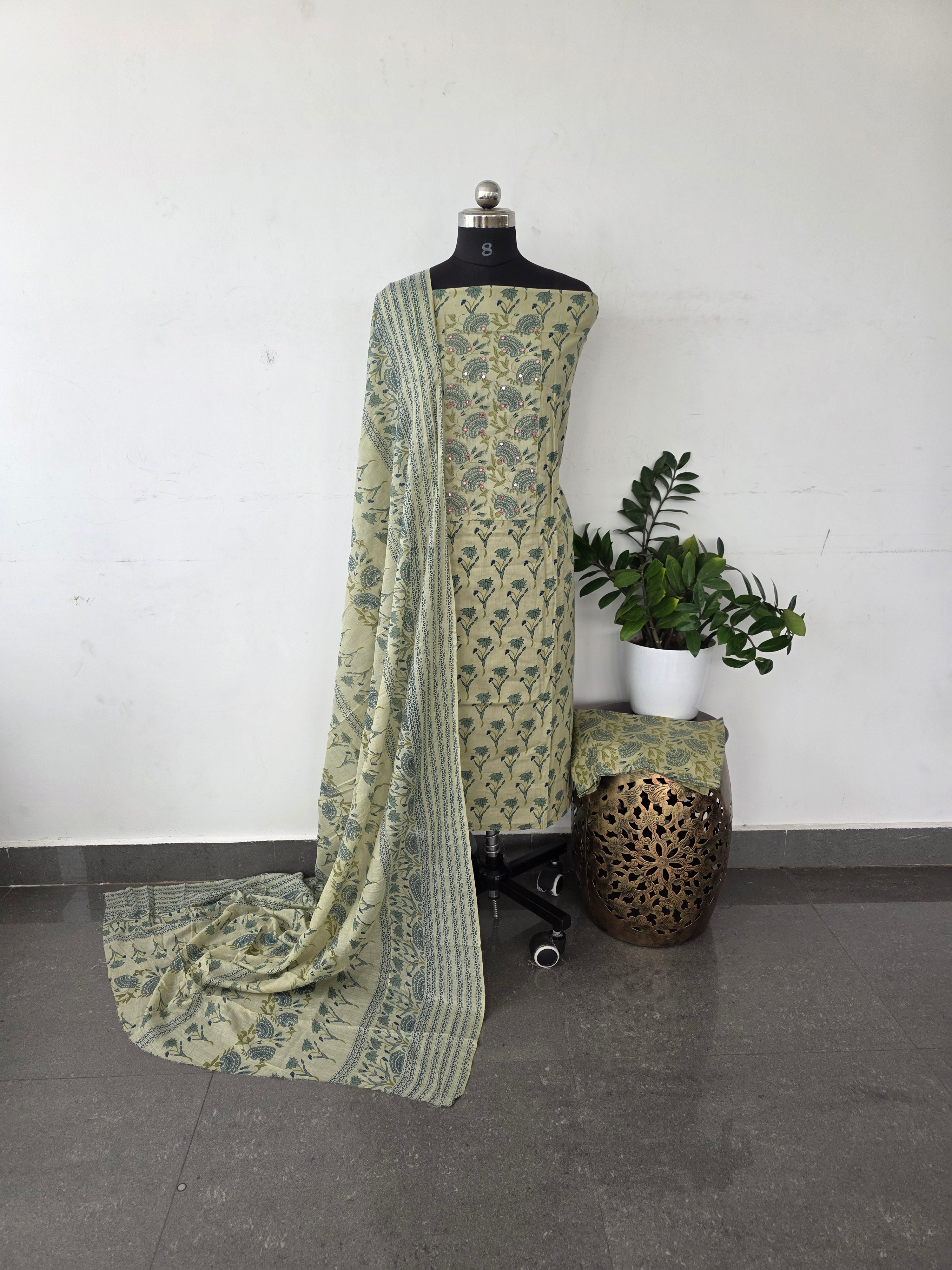 Regular/office wear pure cotton set - RO9