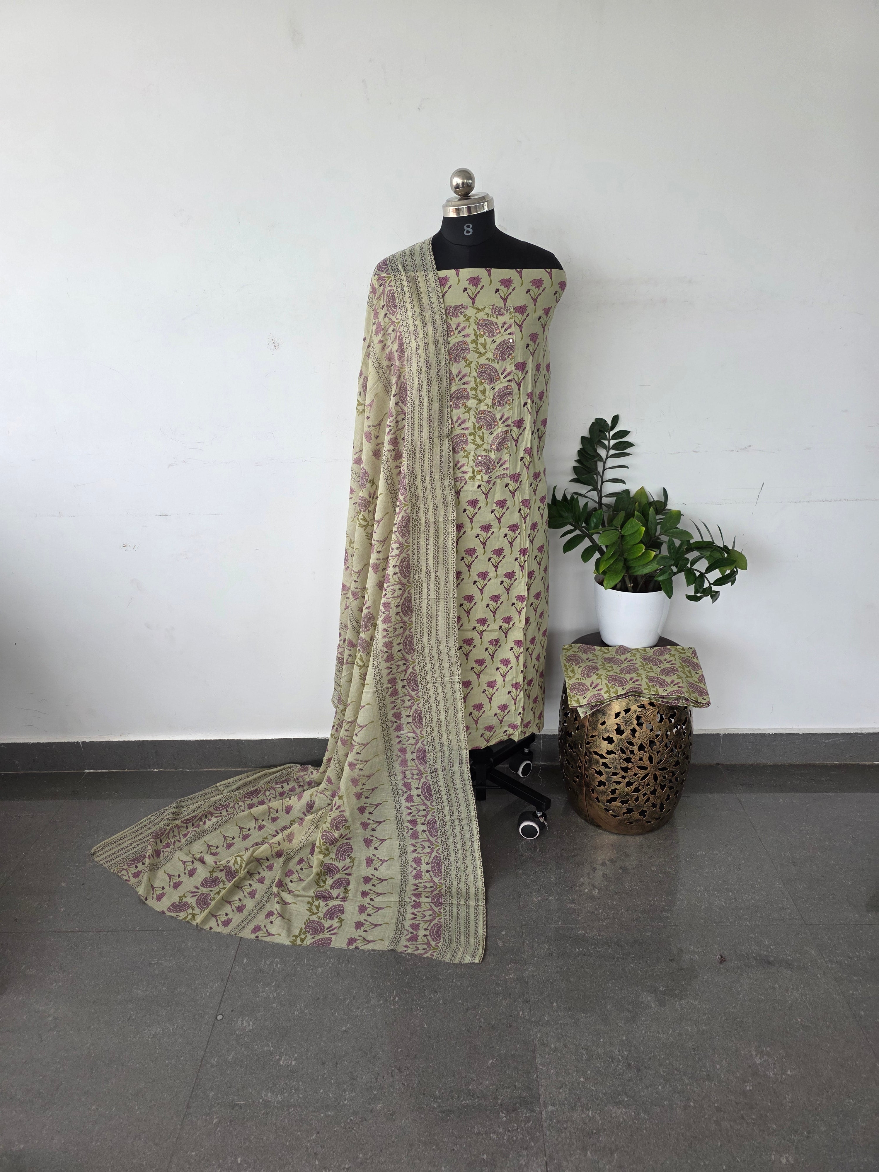 Regular/office wear pure cotton set - RO12