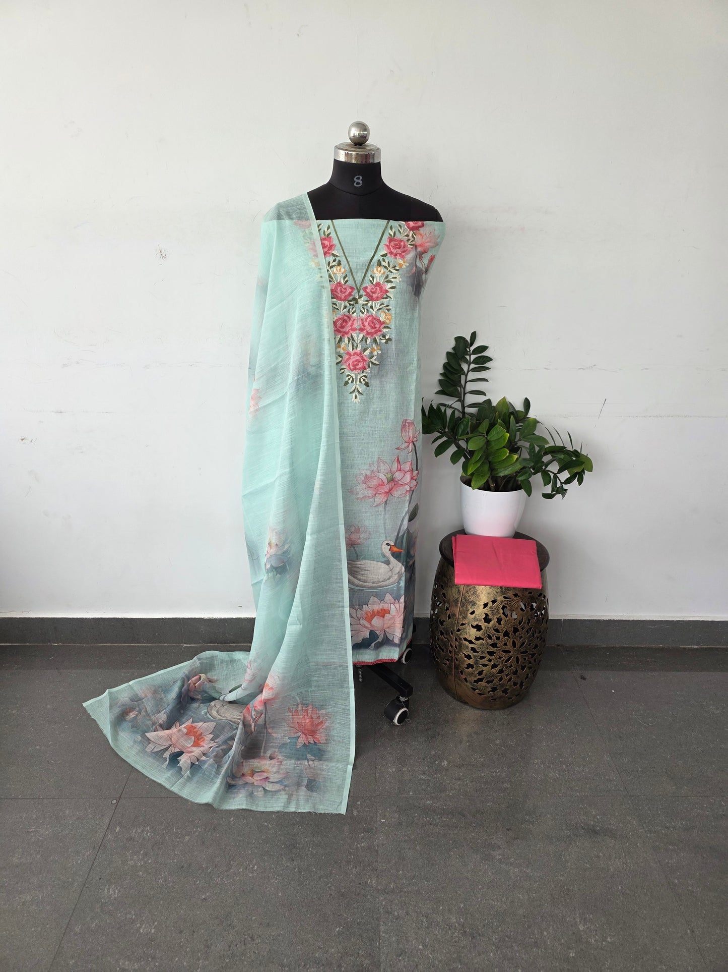 Premium linen cotton set - Swan3