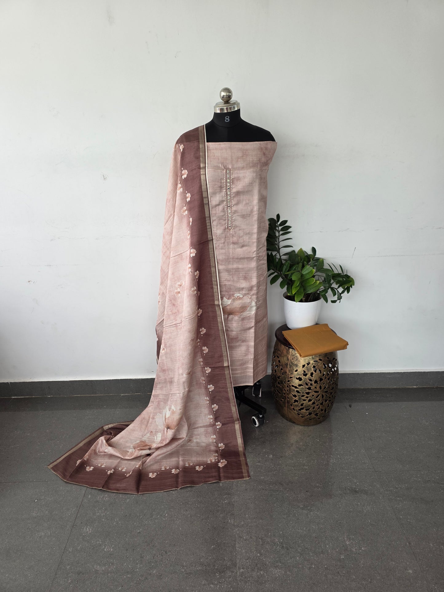 Premium tussar silk set - T4