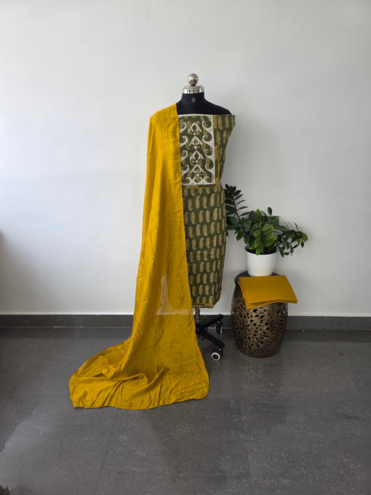 Pure ajrakh cotton set - CS68