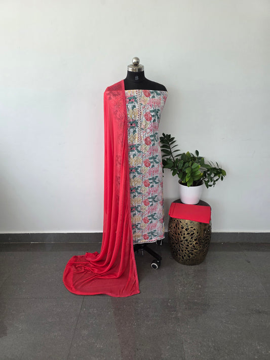 Pure georgette salwar set [ with lining ] - 3