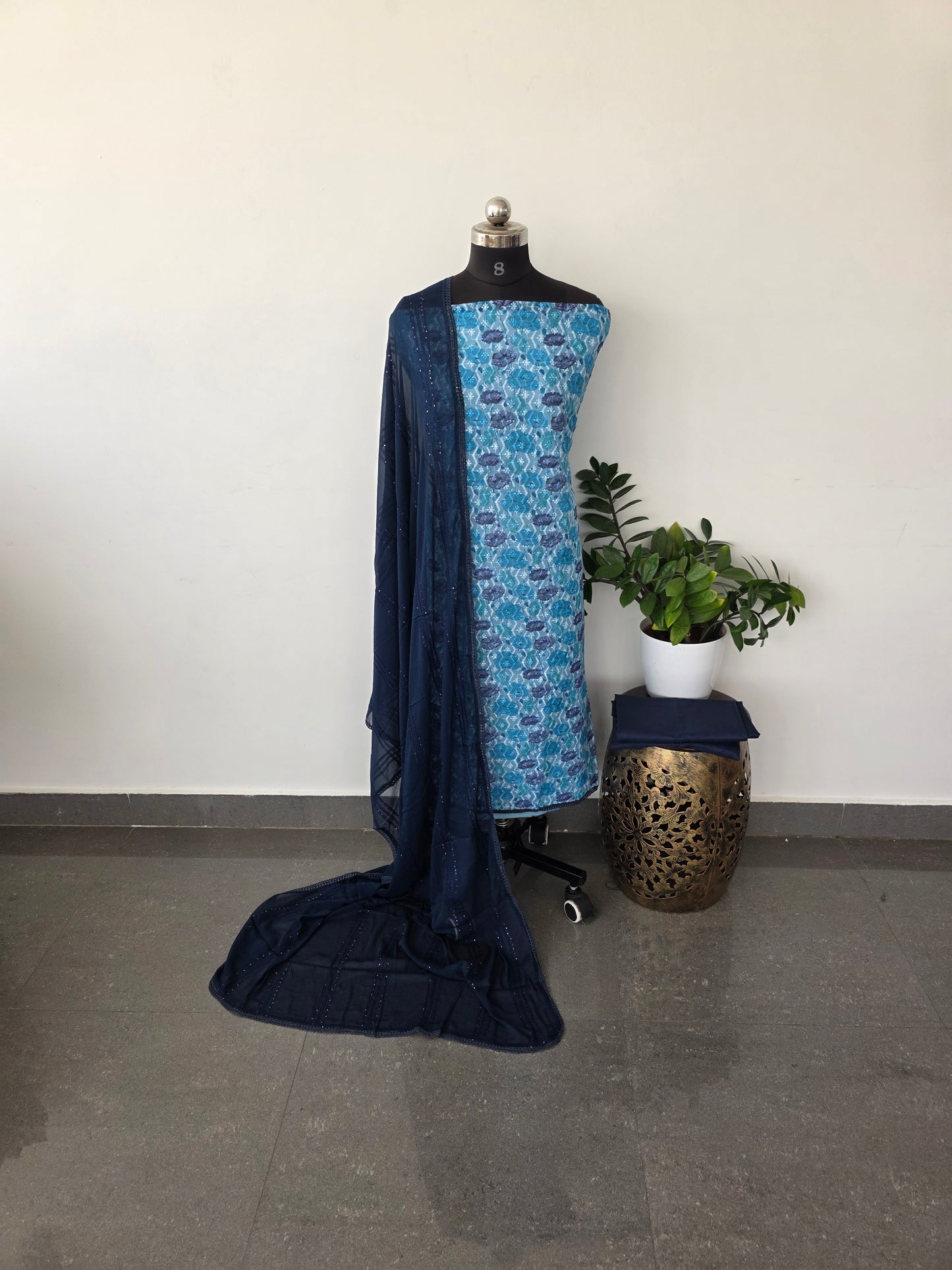 Pure georgette salwar set [ with lining ] - 8