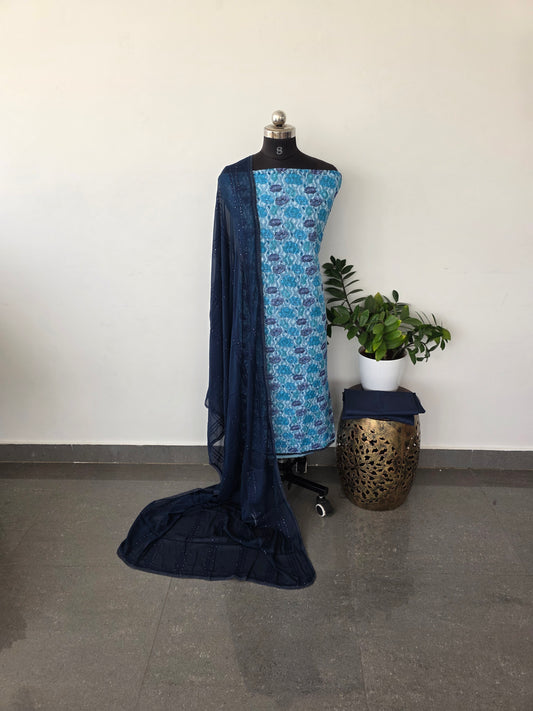 Pure georgette salwar set [ with lining ] - 8