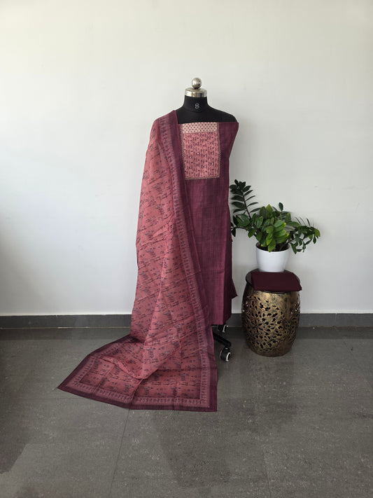 Semi tussar silk set - SC64