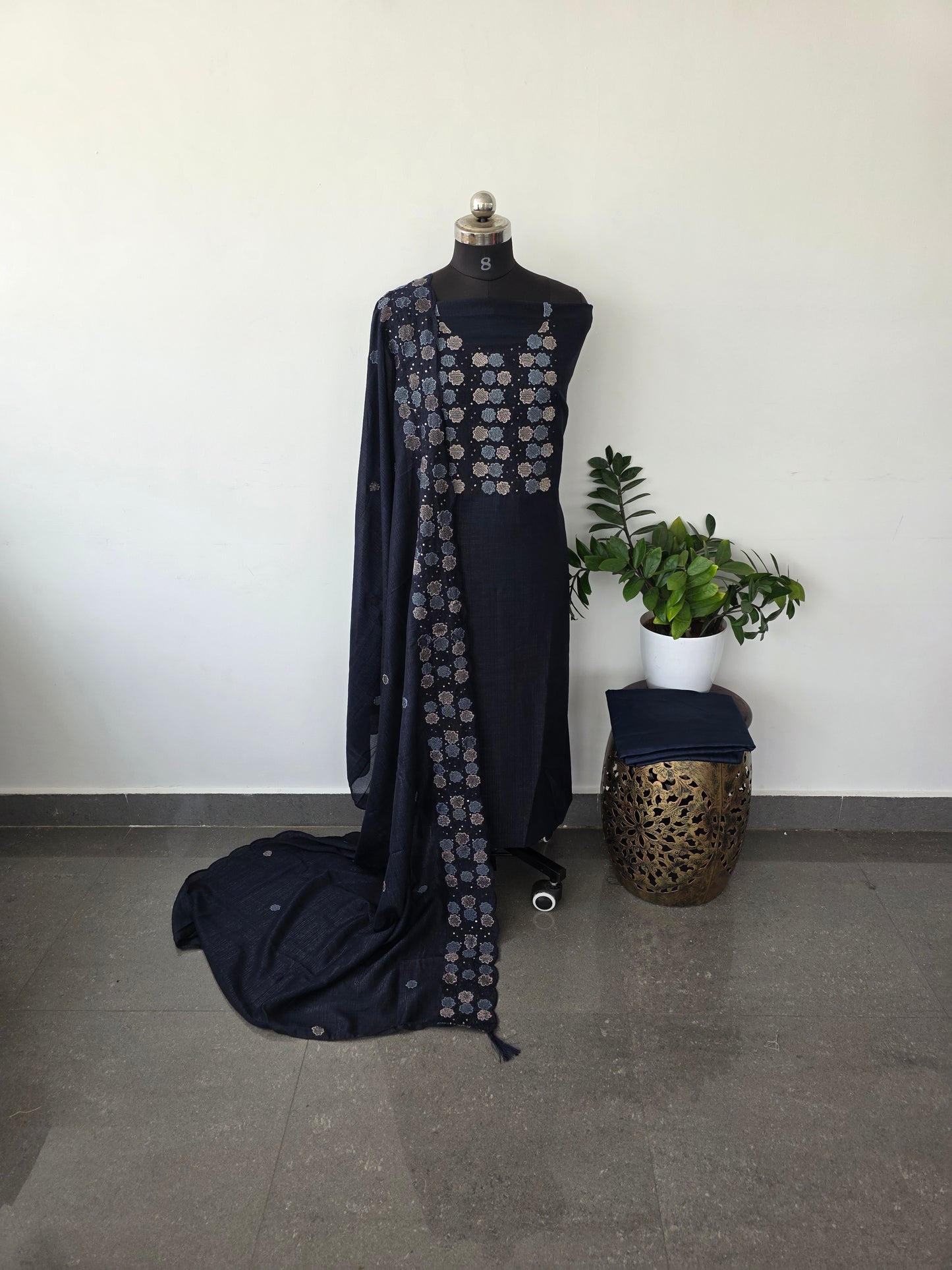 Premium vichitra silk set [ with lining ] - 2