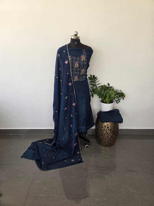 Crunchy tissue silk set with lining - SC30
