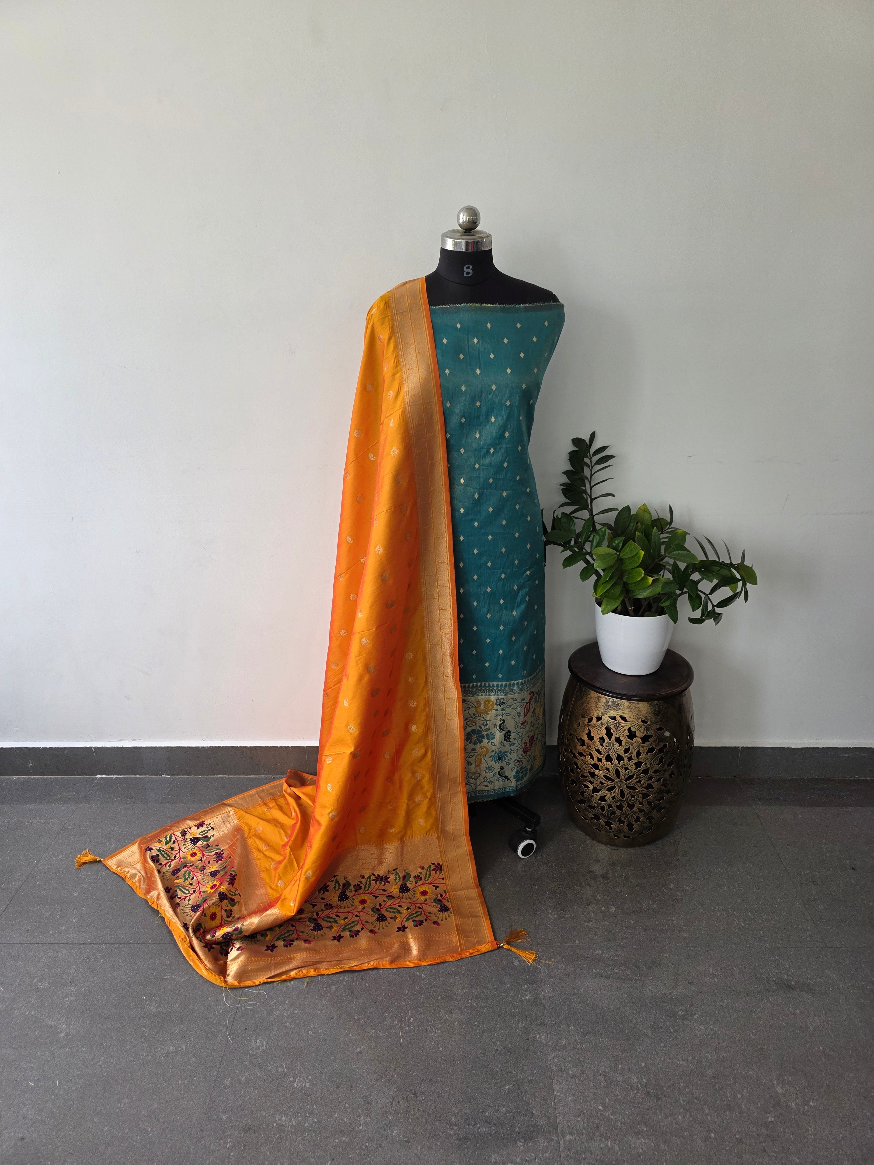 Premium paithani silk set - PP2
