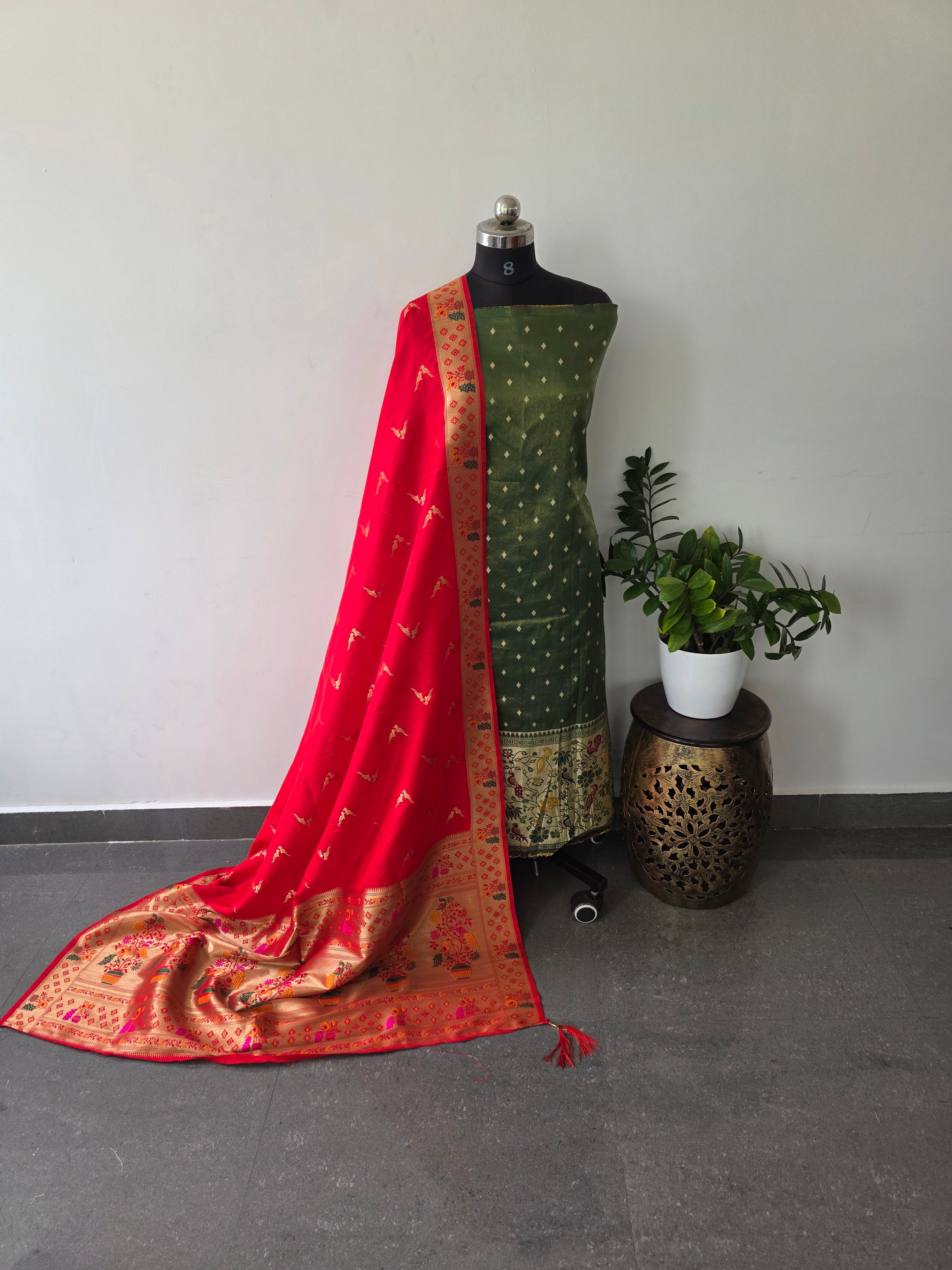 Premium paithani silk set - PP4