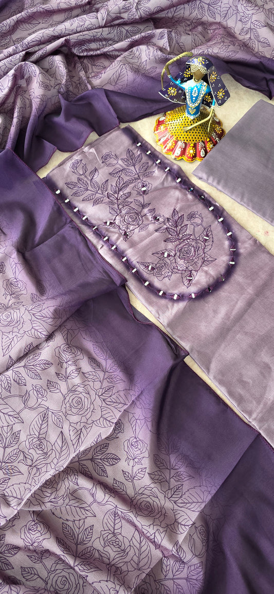 Premium fancy soft silk set - fancy6