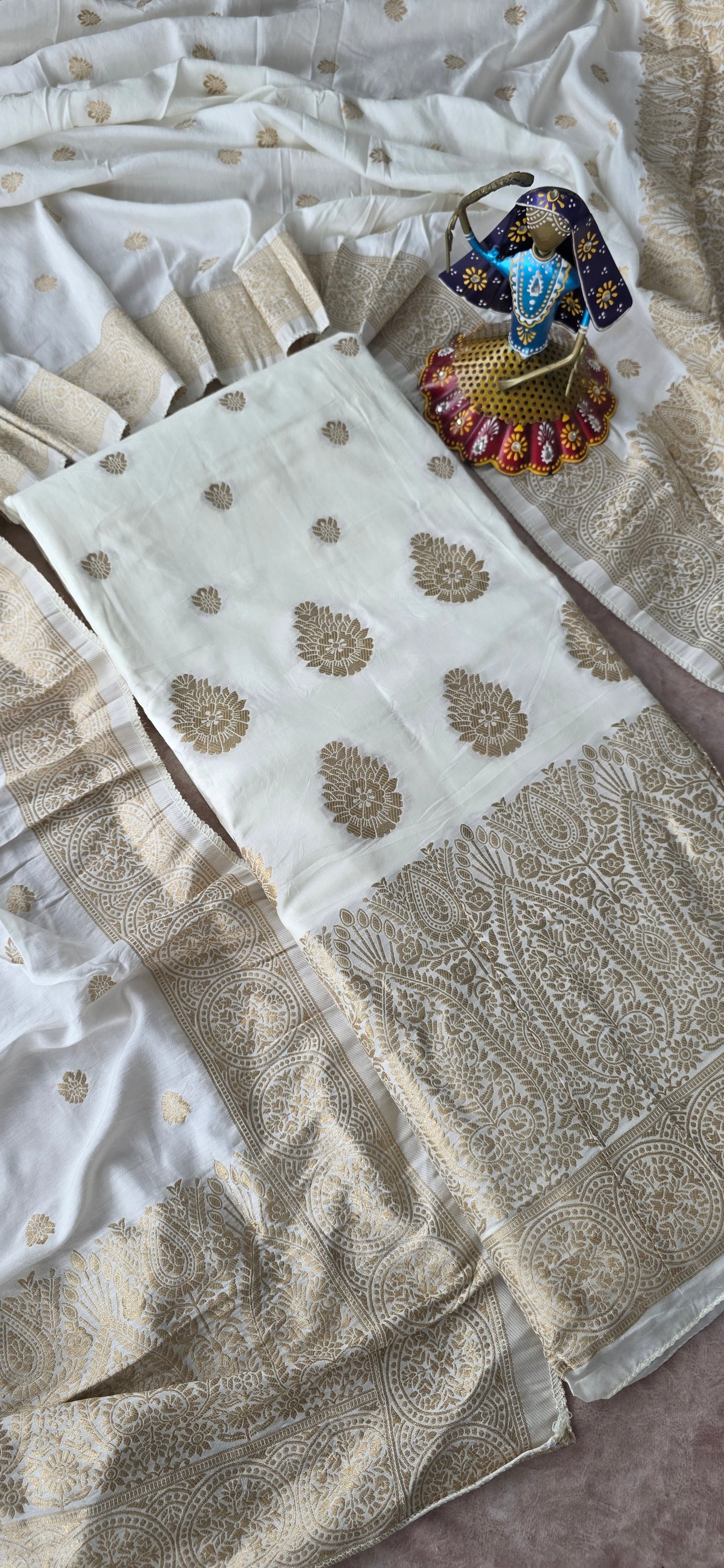 Premium soft banarasi silk set - b4