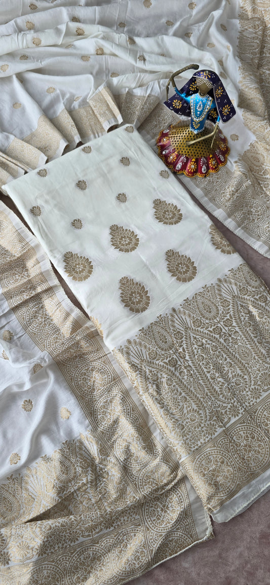Premium soft banarasi silk set - b4
