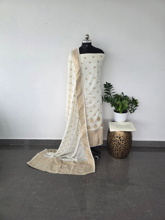 Premium soft banarasi silk set - b4