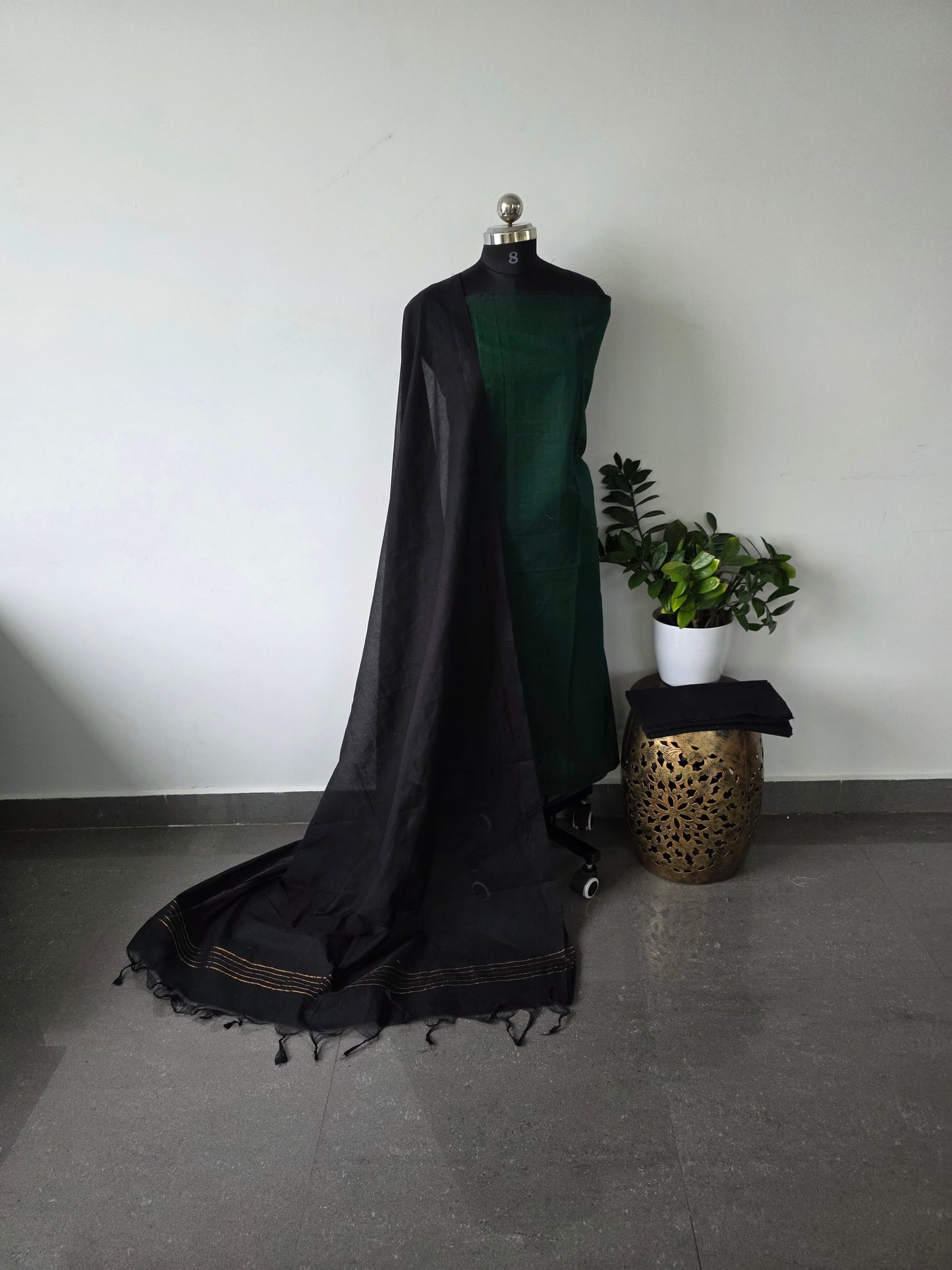 Pure cotton set - dark green