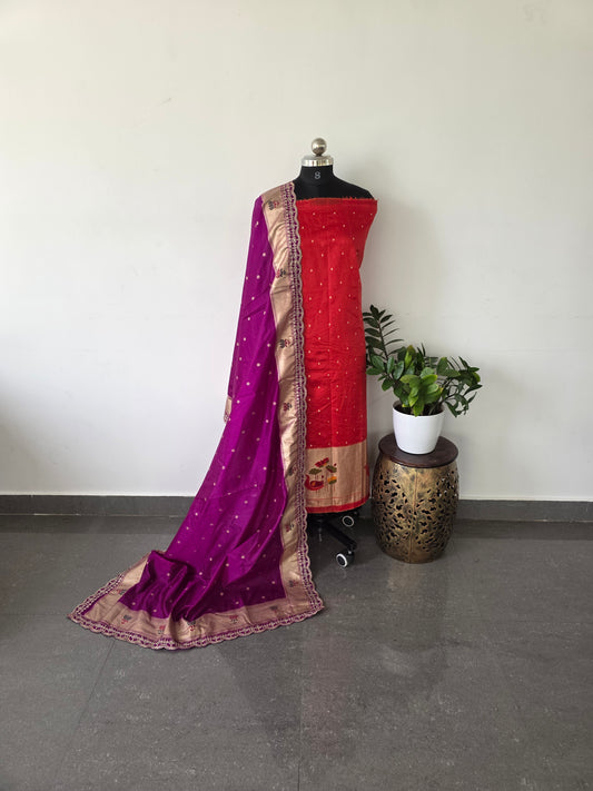 Premium paithani silk set - Z2