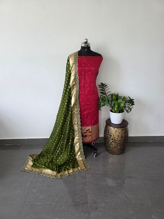 Premium paithani silk set - Z3