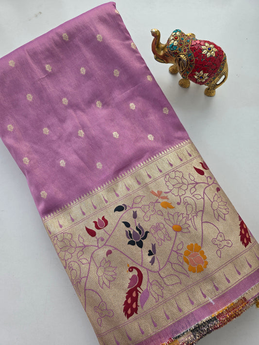 Premium cosmos paithani silk running material - PM2
