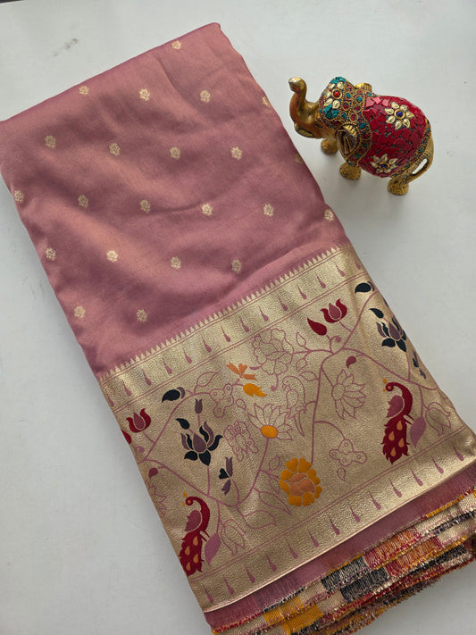 Premium cosmos paithani silk running material - PM4