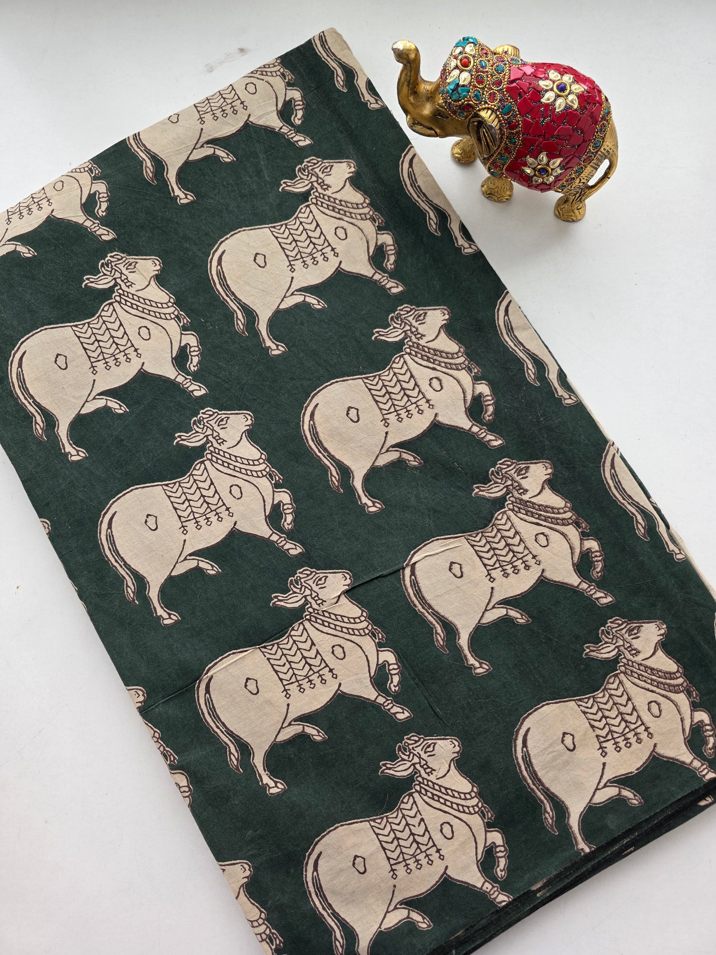 Pure kalamkari cotton running material - KM8