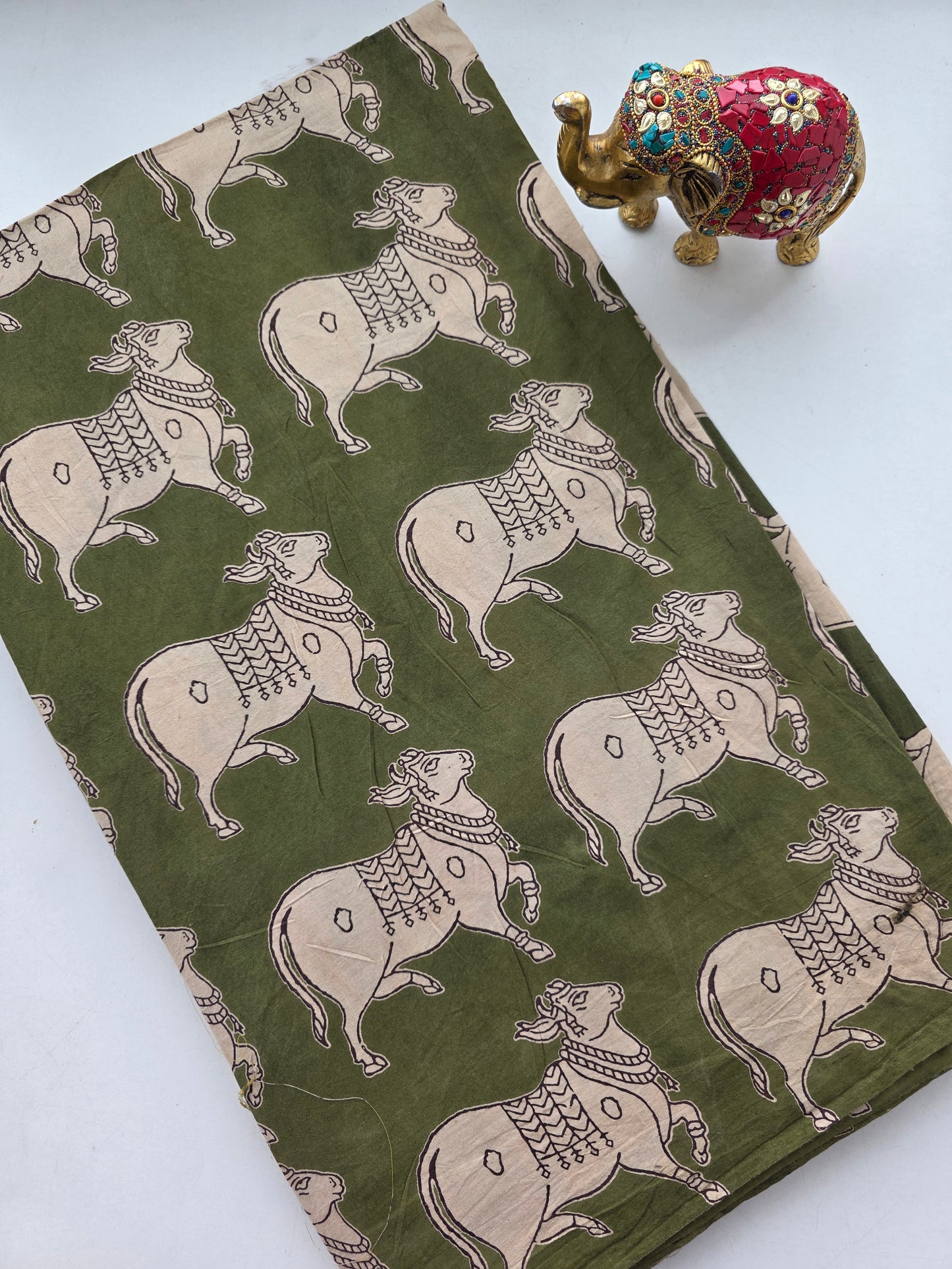 Pure kalamkari cotton running material - KM9