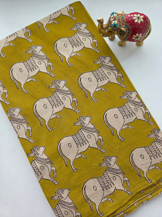 Pure kalamkari cotton running material - KM10