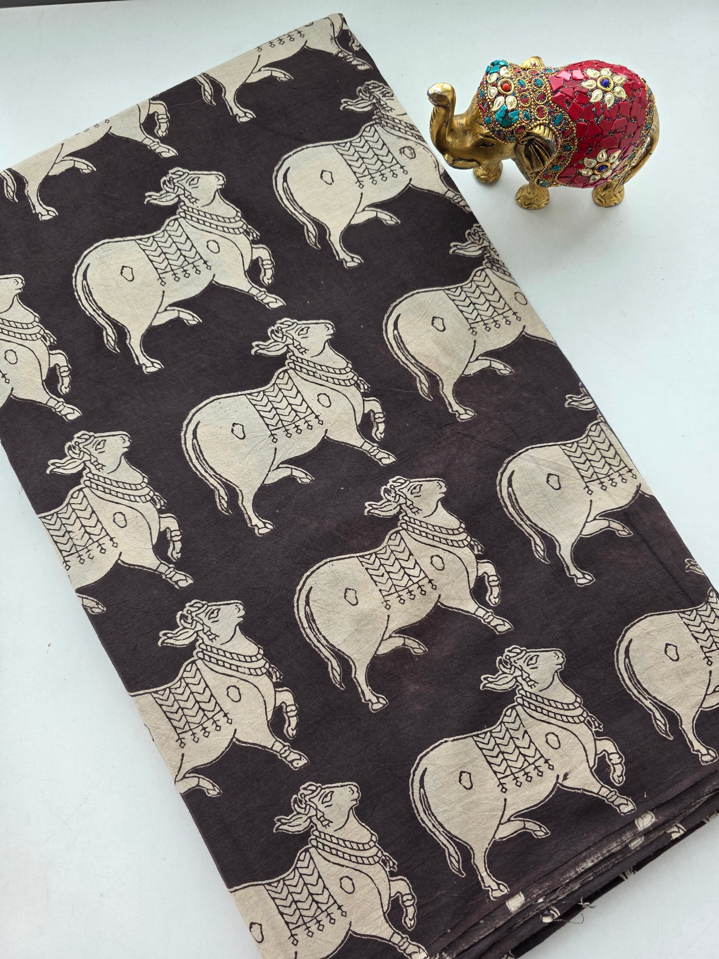 Pure kalamkari cotton running material - KM11