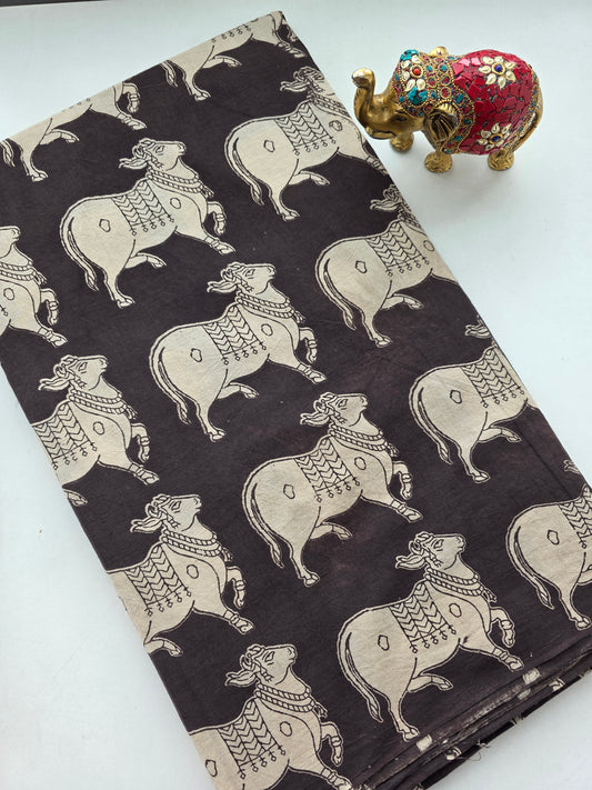 Pure kalamkari cotton running material - KM11