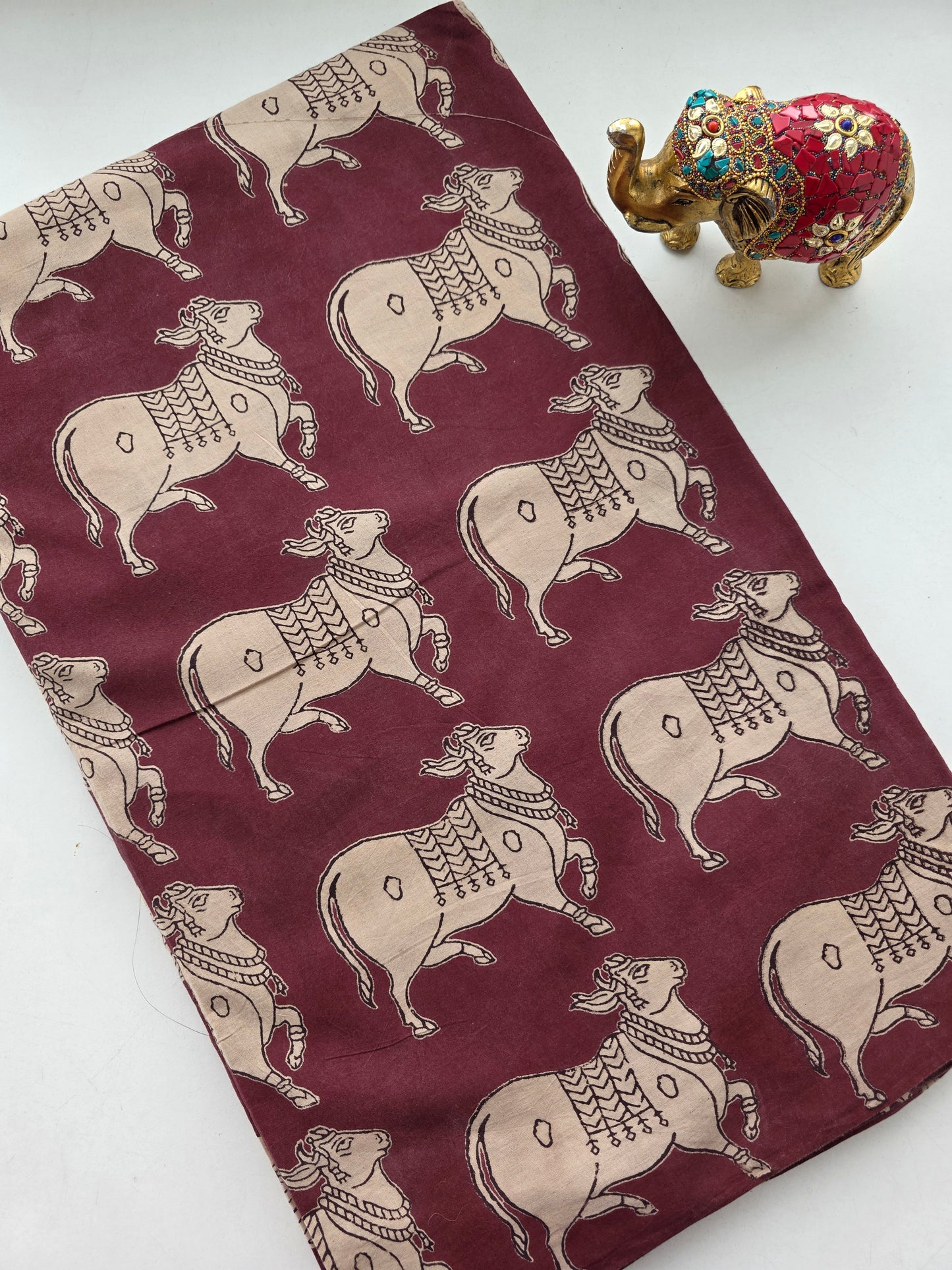 Pure kalamkari cotton running material - KM12