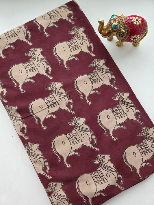 Pure kalamkari cotton running material - KM12