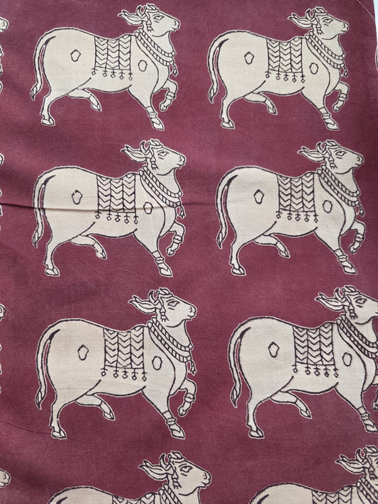 Pure kalamkari cotton running material - KM12