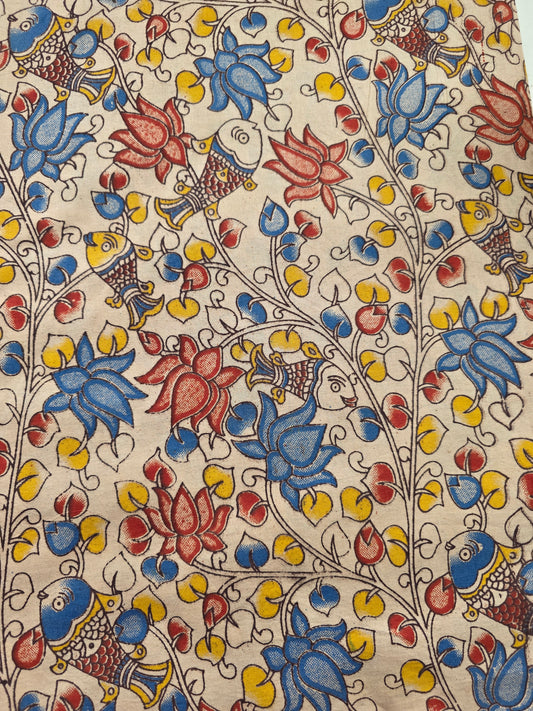 Pure kalamkari cotton running material - KM14