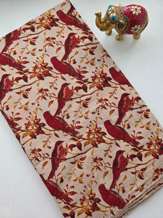 Pure kalamkari cotton running material - KM16