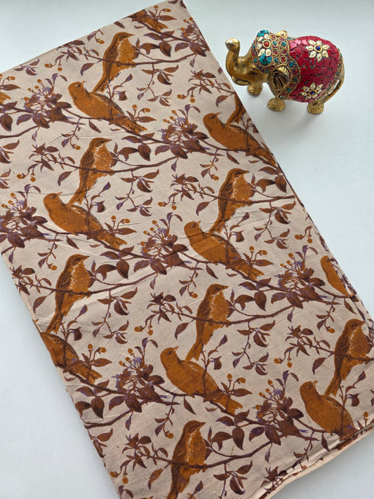 Pure kalamkari cotton running material - KM17