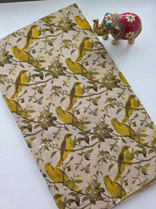 Pure kalamkari cotton running material - KM18