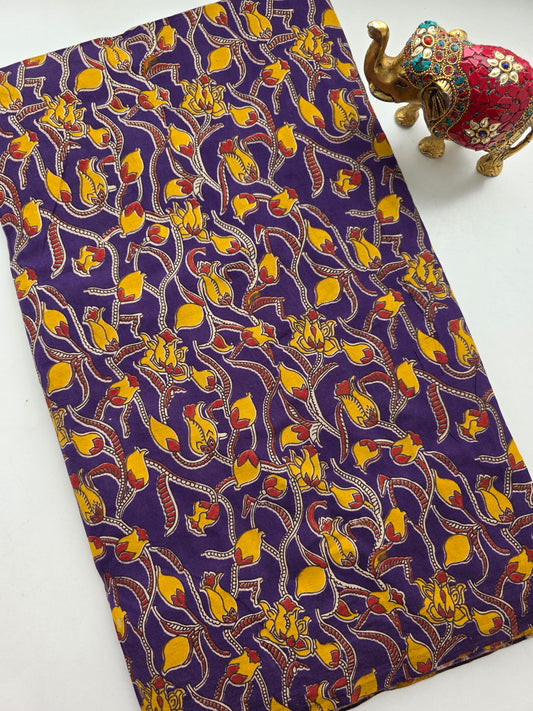 Pure kalamkari cotton running material - KM22
