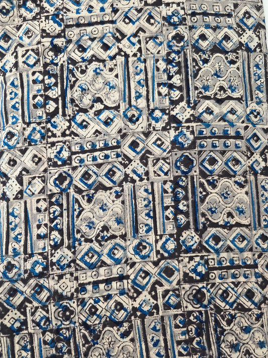 handblock pure kalamkari cotton running material - KM31