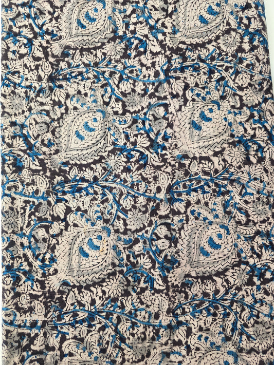 handblock pure kalamkari cotton running material - KM27