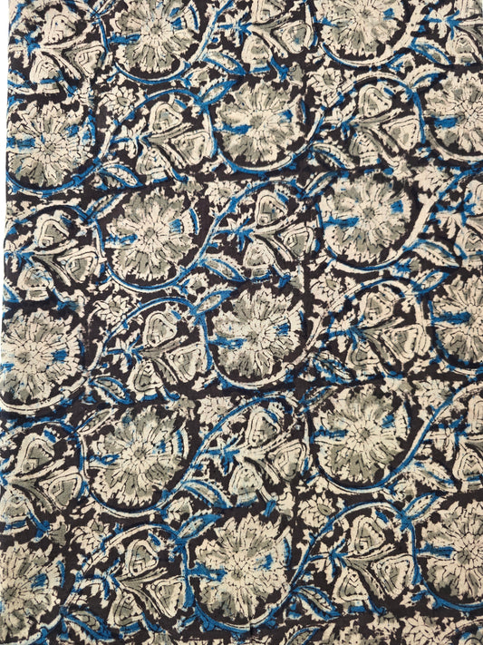 handblock pure kalamkari cotton running material - KM26