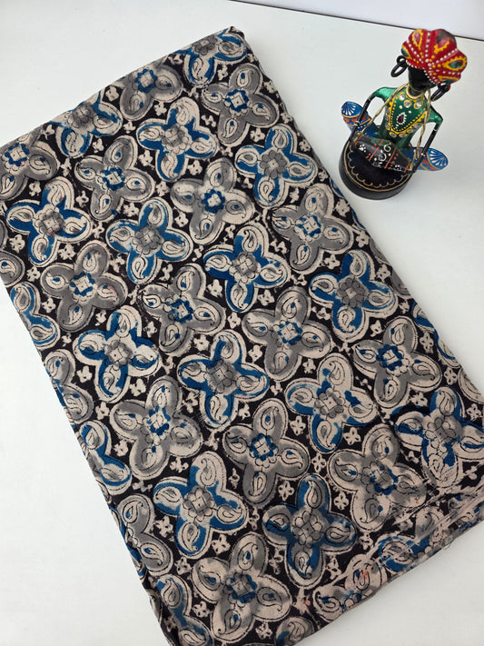 Handblock pure kalamkari cotton running material - KM24
