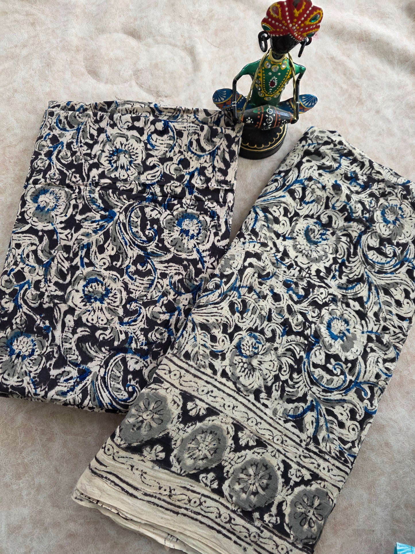 Handblock pure kalamkari cotton set -HK26