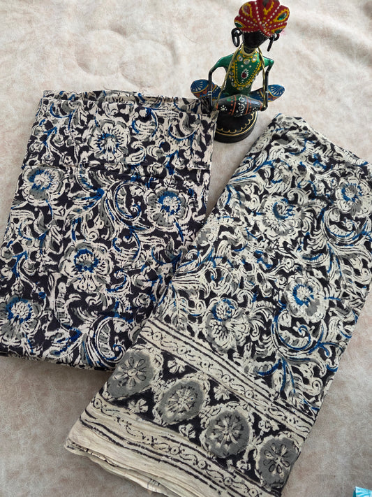 Handblock pure kalamkari cotton set -HK26