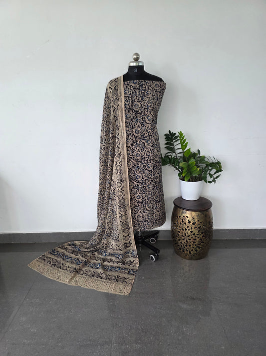 Handblock pure kalamkari cotton set -HK26