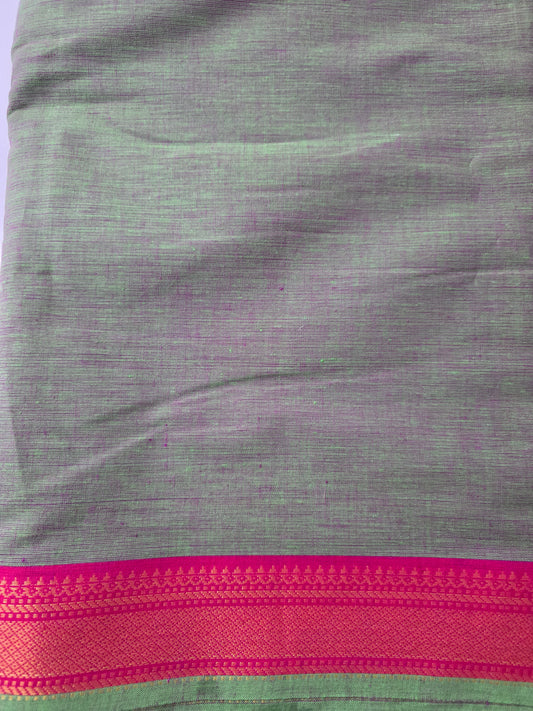 Handloom cotton with mangalagiri border - MM3