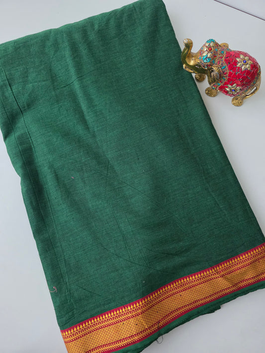 Handloom cotton with mangalagiri border - MM5