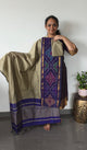 Pochampally sico set with ikkat damn -SZ493