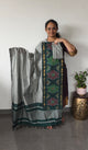 Pochampally sico set with ikkat damn -SZ491