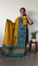 Pochampally sico set with ikkat damn -SZ495