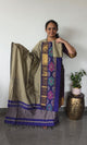 Pochampally sico silk set with zari border-SZ541